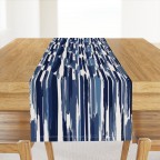 Indigo Paint Stripes Cotton Table Runner