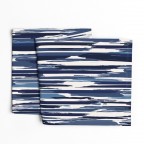 Indigo Paint Stripes Cotton Table Runner