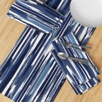 Indigo Paint Stripes Cotton Table Runner