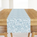 Blue Wave Stripe Table Runner