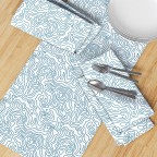 Blue Wave Stripe Table Runner