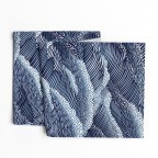 Indigo Waves Cotton Sateen Table Runner