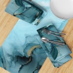 Ink Blue Cotton Sateen Table Runner