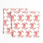 Red Watercolor Crab Table Runner