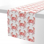 Red Watercolor Crab Table Runner