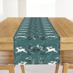 Woodland Bunny Cotton Sateen Table Runner