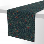 Holly Branches Berries Table Runner