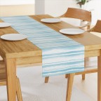 Blue Stripes Watercolor Table Runner