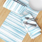 Blue Stripes Watercolor Table Runner