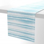 Blue Stripes Watercolor Table Runner