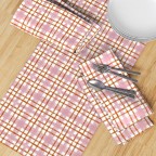 Saffron Blush Plaid Table Runner