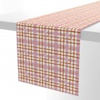 Saffron Blush Plaid Table Runner