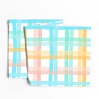 Bright Pastel Check Table Runner