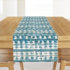 Table Runner Blue Indigo Tie Dye