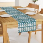 Table Runner Blue Indigo Tie Dye