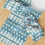 Table Runner Blue Indigo Tie Dye