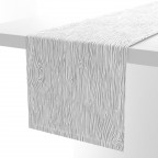 Woodgrain Slate Grey Table Runner