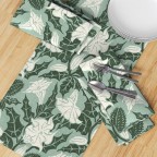 Green Wildflower Cotton Table Runner