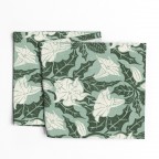 Green Wildflower Cotton Table Runner