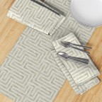 Green Geometric Gray Taupe Table Runner