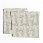 Green Geometric Gray Taupe Table Runner