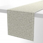 Green Geometric Gray Taupe Table Runner