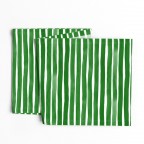 Green White Stripes Table Runner