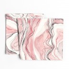 Pink Rose Marble Watercolor Table Runner