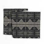 Black Stripe Cotton Sateen Table Runner