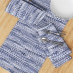 Blue White Cotton Sateen Table Runner