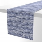 Blue White Cotton Sateen Table Runner