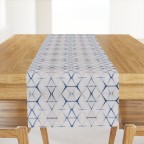 Indigo Tie Dye Cotton Sateen Table Runner