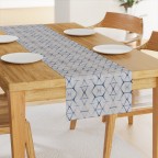 Indigo Tie Dye Cotton Sateen Table Runner