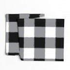 Black White Plaid Cotton Table Runner