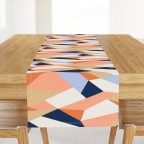 Blue Blush Cotton Sateen Table Runner